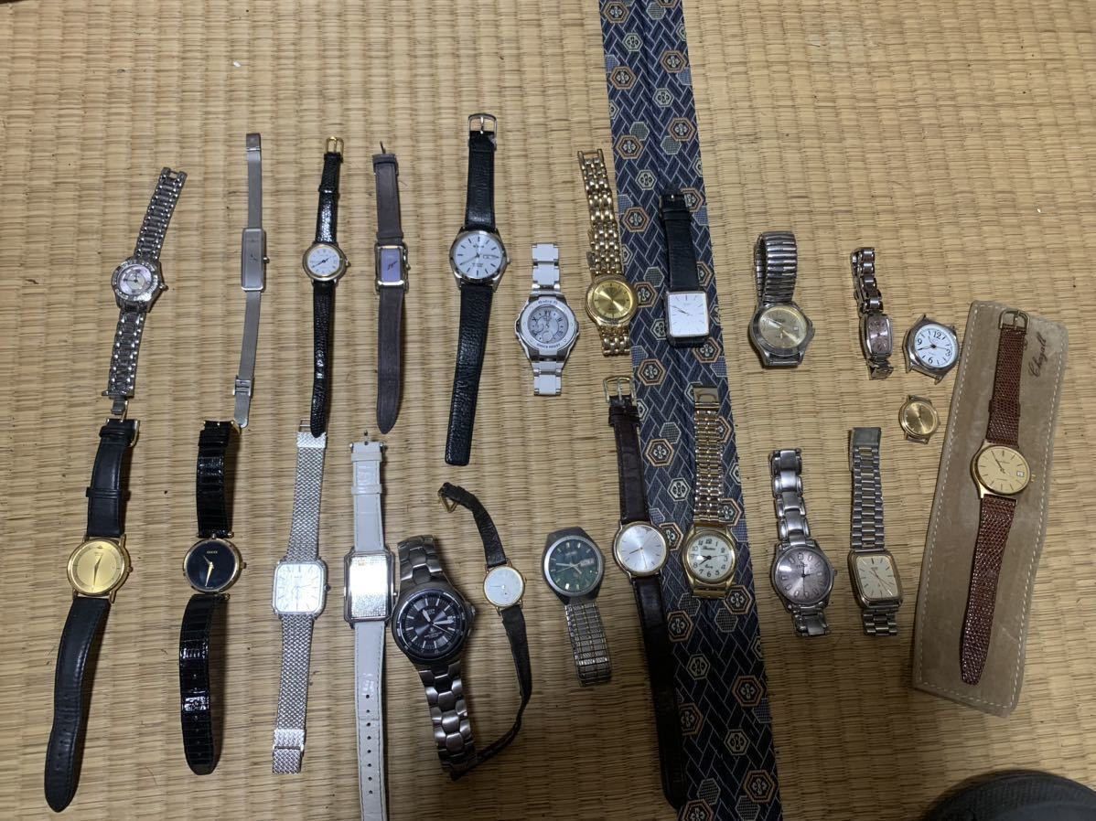 CASIO、SEIKO、CITIZENジャンク腕時計まとめ売り24本 ジャンク品 大量
