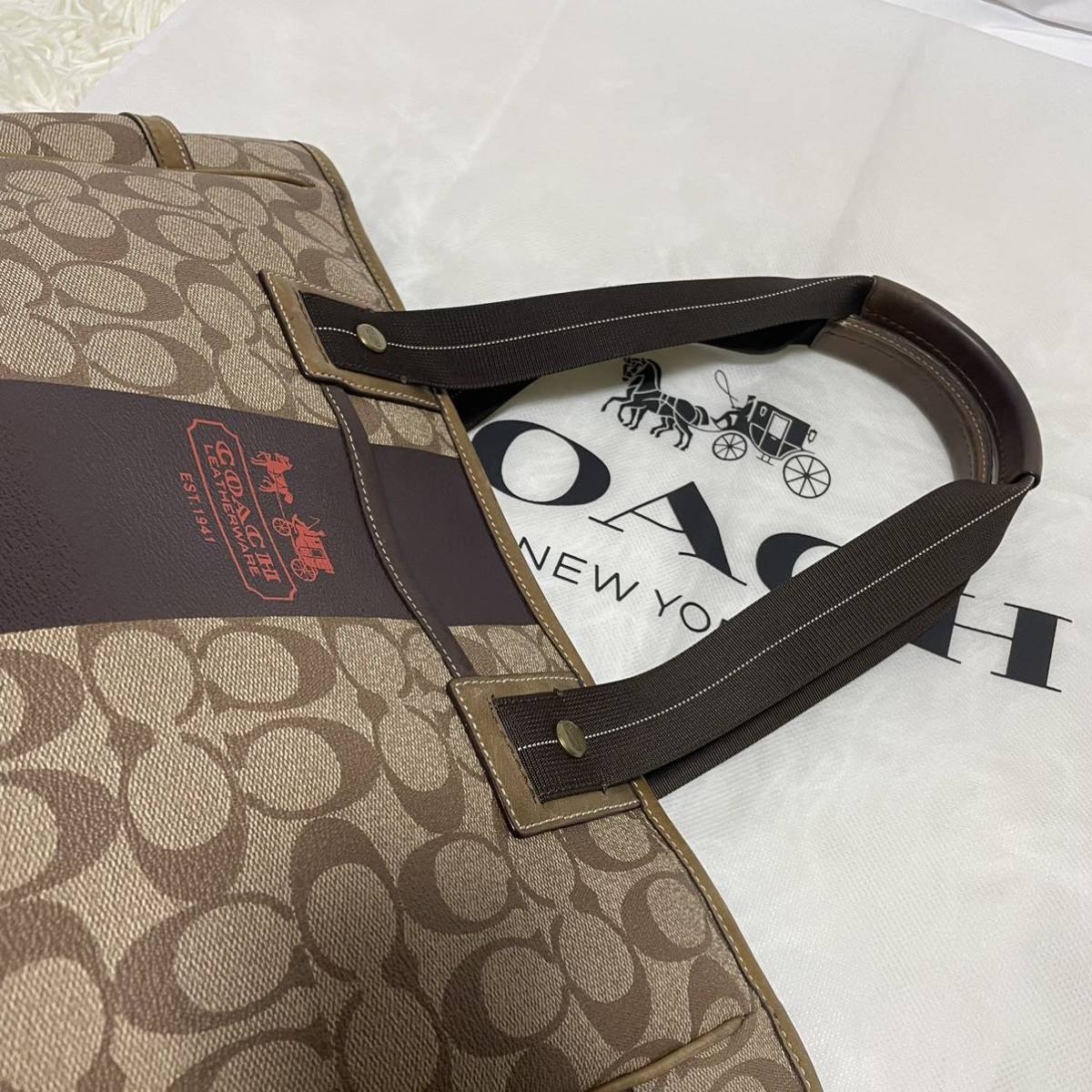 良品 定価10万 COACH コーチ トートバッグ ビジネスバッグ 大 良品 定価10万 COACH コーチ トートバッグ ビジネスバッグ 大