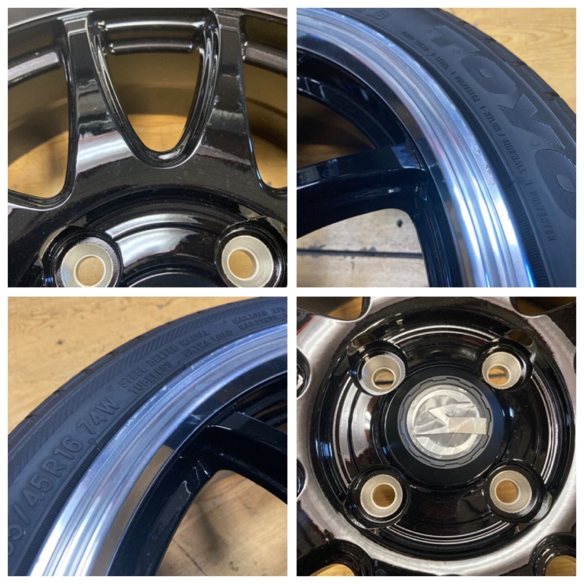 C084 S-HOLD S-5V 5.5J 16インチ 4H 100 +48 TOYO 165/45R16 4本 