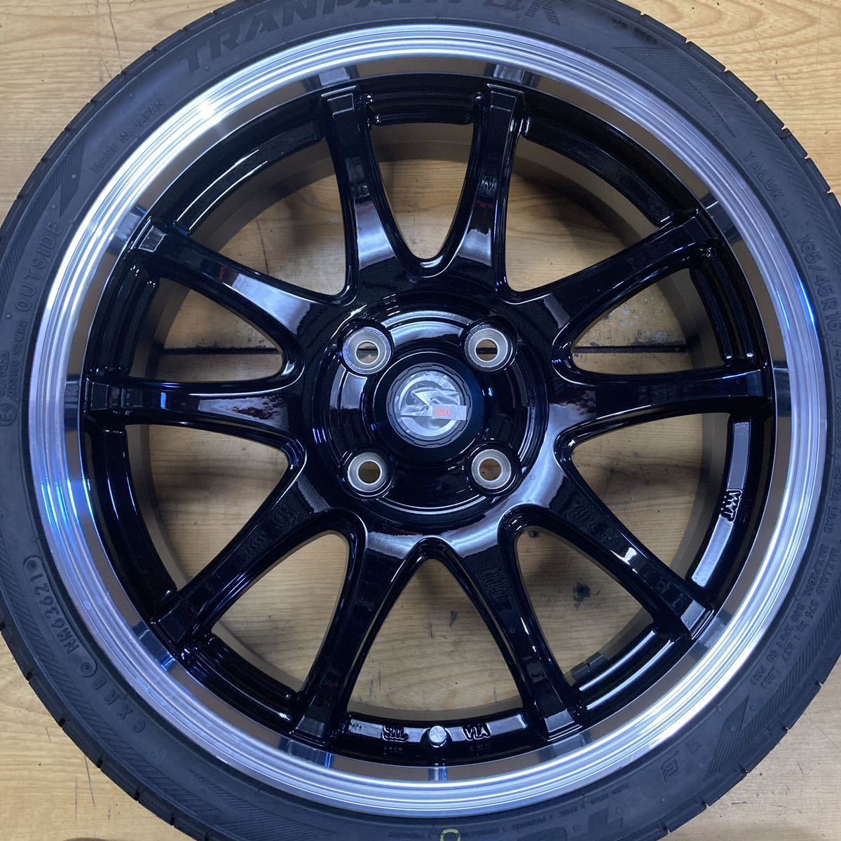 C084 S-HOLD S-5V 5.5J 16インチ 4H 100 +48 TOYO 165/45R16 4本 