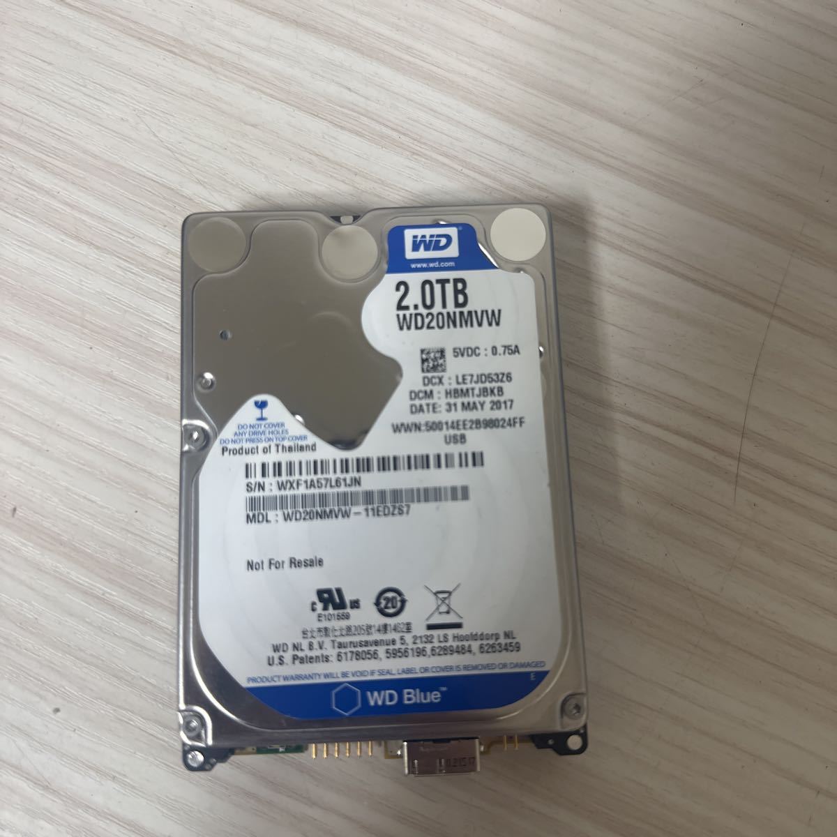 WD Blue 6TB 2個 ハードディスクドライブ動作中古品 静音