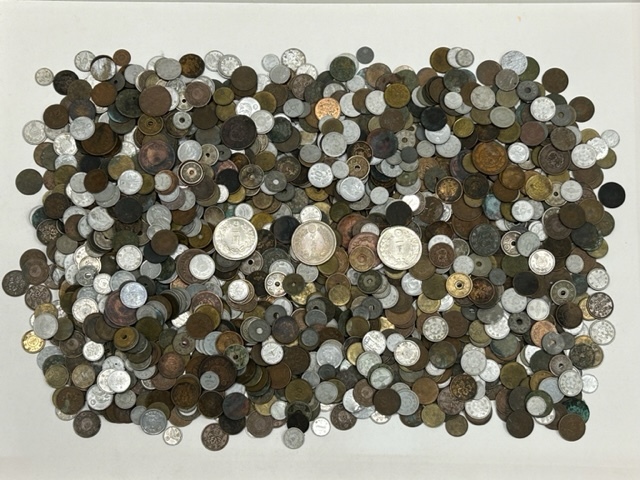 ※20089 日本古銭 約5500ｇ 明治・大正・昭和 銅貨・青銅貨・黄銅貨・アルミ貨・ニッケル貨 その他おまとめ 個人保管 古銭 銀貨 日本貨幣商協同組合制作