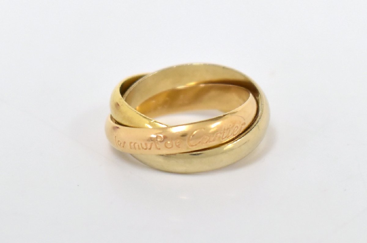 カルティエ Cartier 指輪 トリニティ リング クラシック 52 750 K18 化粧箱付き 2310LM001