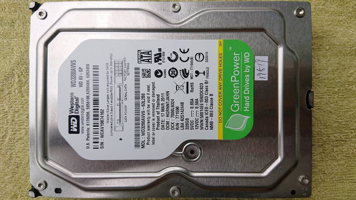 UGA-01 V使用 320G 3.5インチハードディスク （背景動画多）９月６日