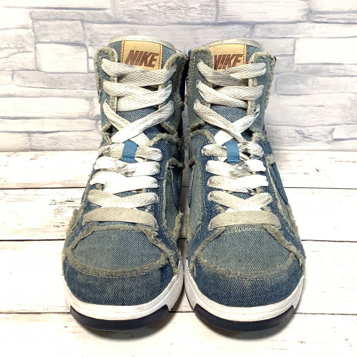 R4588bh【NIKE AIR ナイキ エア】24.5cm スニーカー デニム レディース 