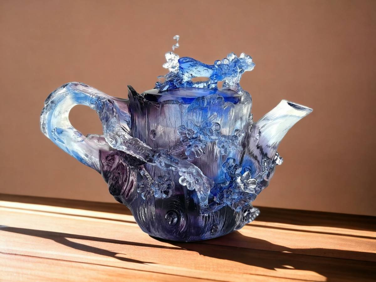 9E4☆1800個限定品☆ 夏氏琉璃 中国美術 上海 ガラス工芸 清香壺 