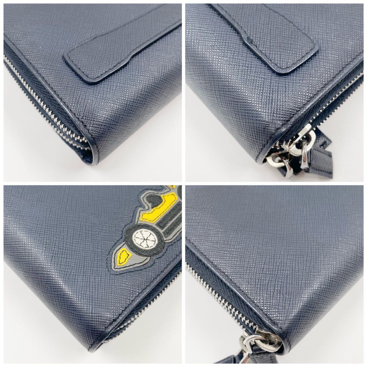 超希少 極美品】PRADA プラダ ダブルファスナー オーガナイザー 長財布 