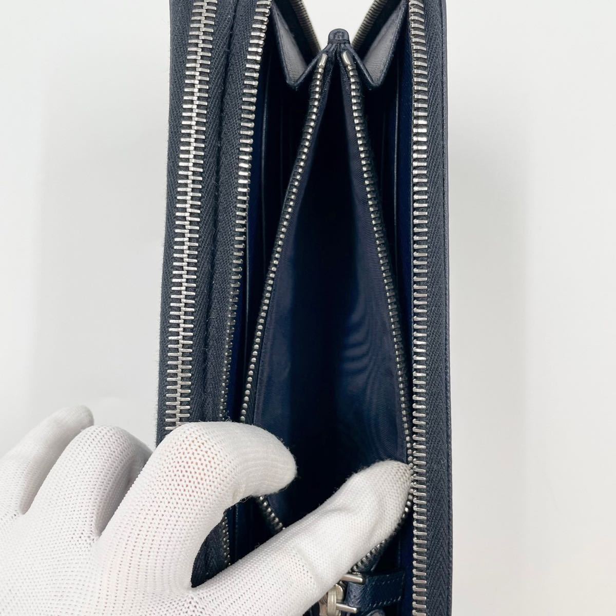 超希少 極美品】PRADA プラダ ダブルファスナー オーガナイザー 長財布 
