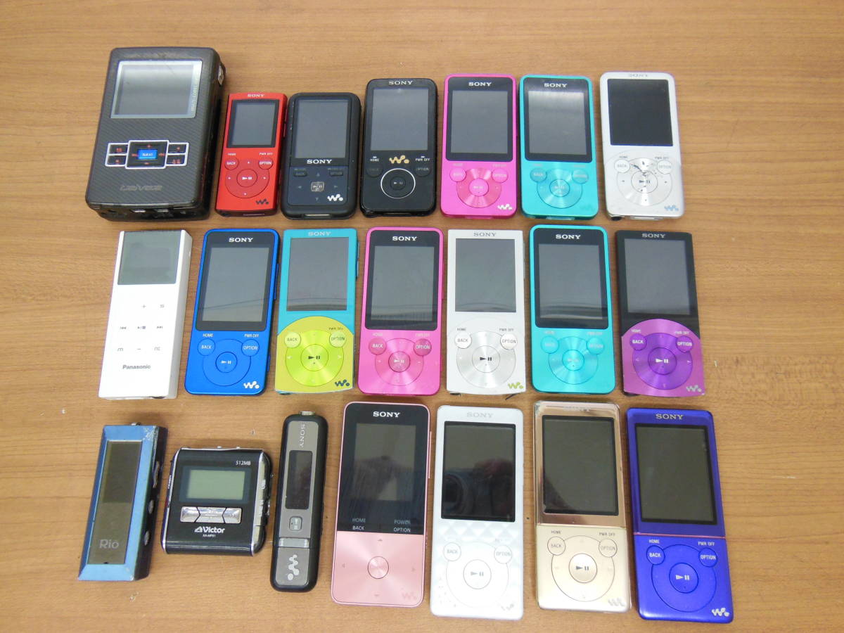 1円スタ デジタルオーディオプレーヤー 21台まとめ売り SONY/Victor/Panasonic ジャンク品