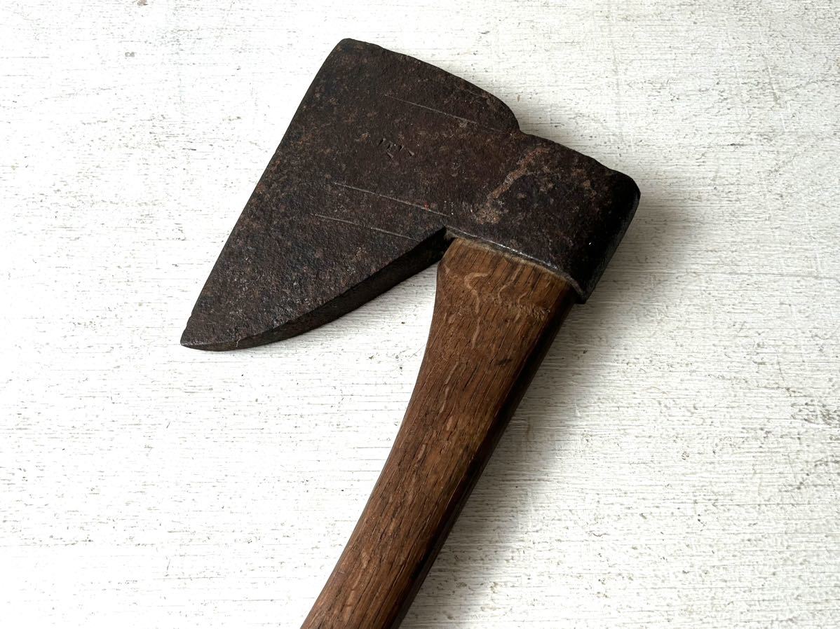古い手斧 全長57cm マサカリ 山師 薪割り 大工道具 古道具
