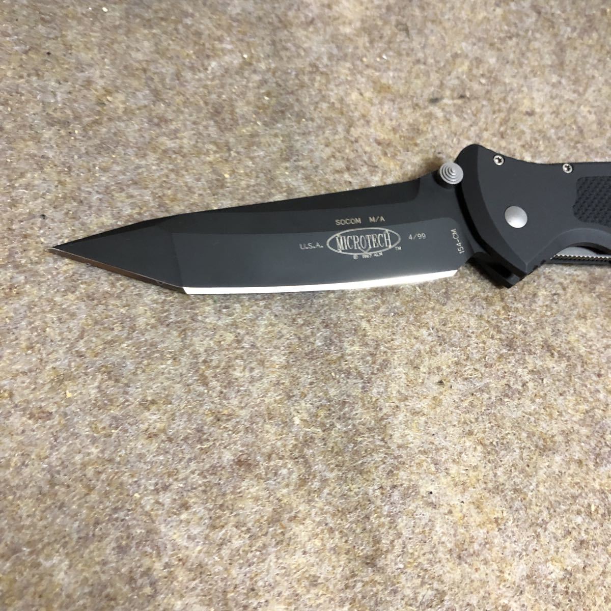 Microtech Socom Black Manual Elite SOCOM T⁄E Handle Apocalyptic 
