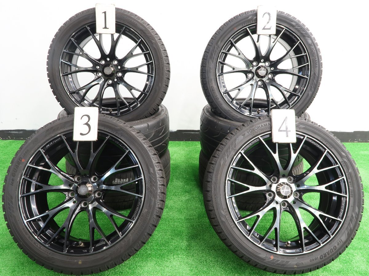 4本 Weds Sport SA-20R 18インチ 7.5J +45 スタッドレス ヨコハマ 