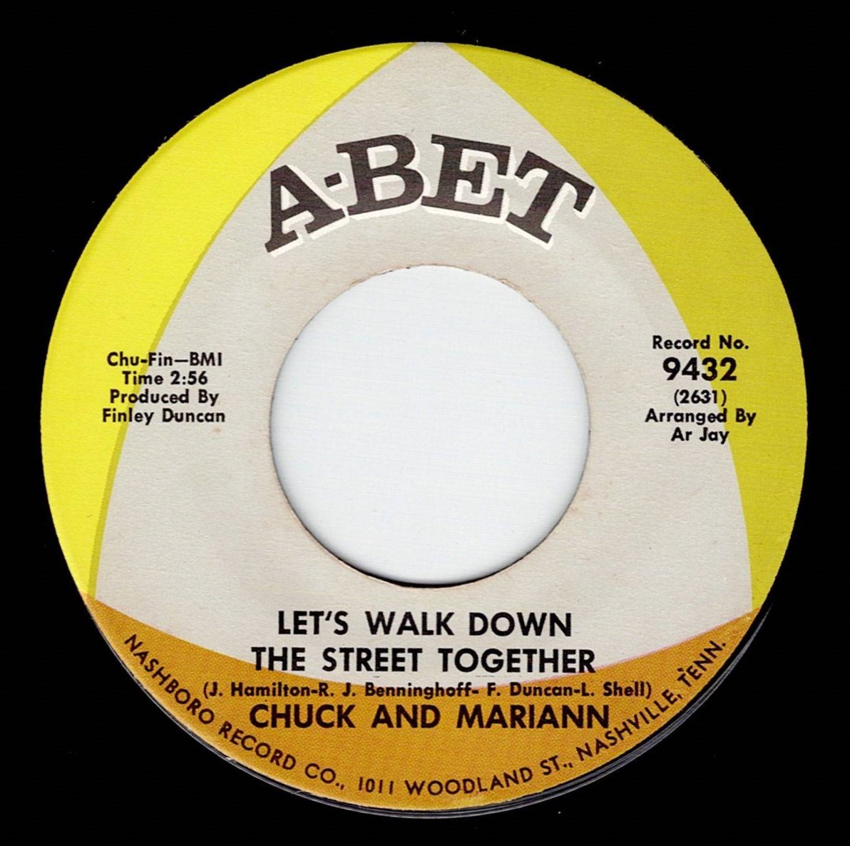 Chuck and Mariann / Let’s Walk Down The Street Together (A-Bet) 