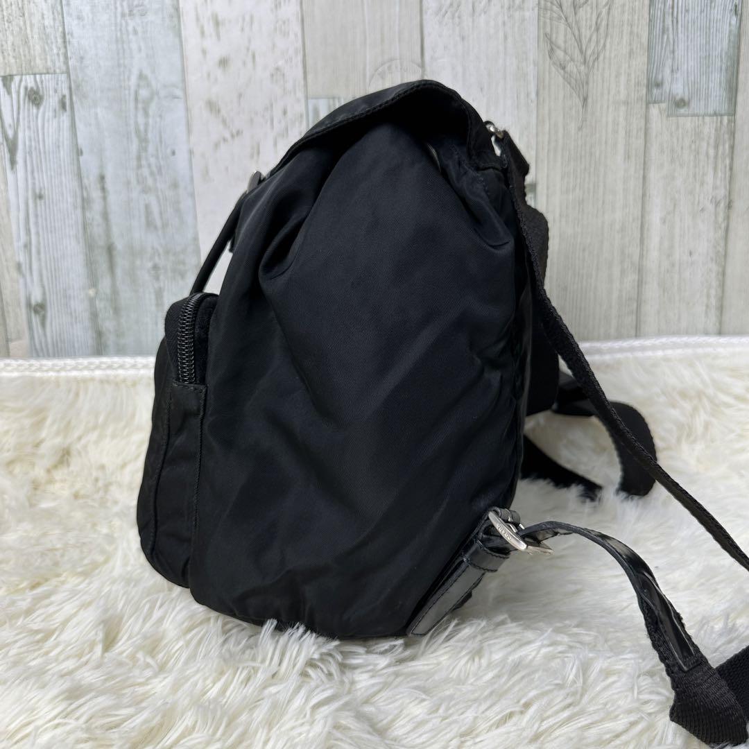 【美品】ギャラ付 PRADA 三角ロゴ ナイロン バックパック 巾着 リュック プラダ PRADA リュック バックパック 巾着 三角ロゴ 白タグ テスート