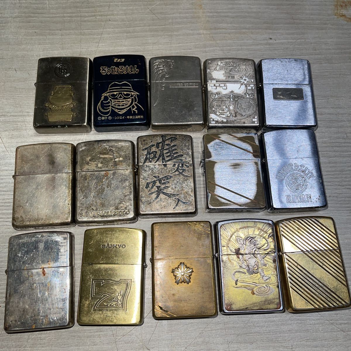 ZIPPO ジッポー オイルライター 15個 ジャンク ZIPPO まとめ売り