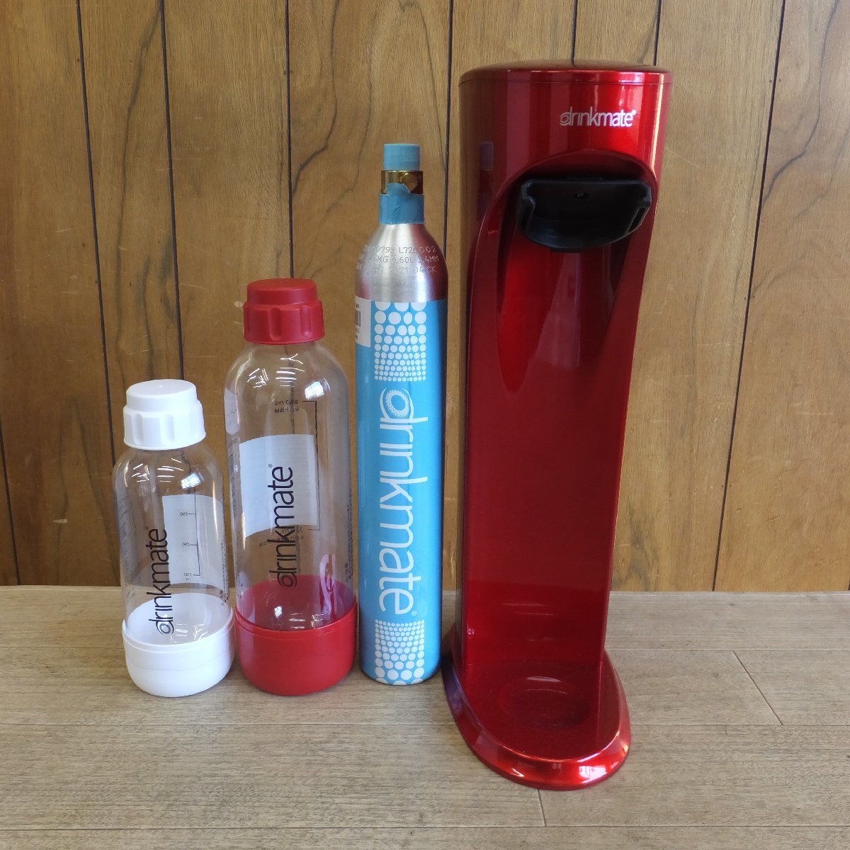 ☆シナジートレーディング ドリンクメイト drinkmate ガスボンベ 専用ボトル Lサイズ Sサイズ セット☆