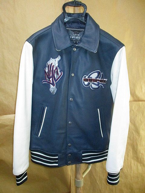 AVIREX 6161086 NEW YORK LEATHER JACKET ニューヨーク　オール　レザー　スタジャン　ジャケット　M