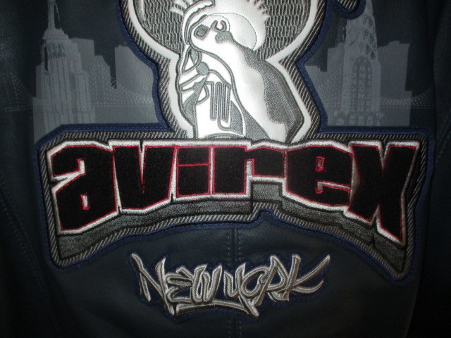 AVIREX 6161086 NEW YORK LEATHER JACKET ニューヨーク　オール　レザー　スタジャン　ジャケット　M