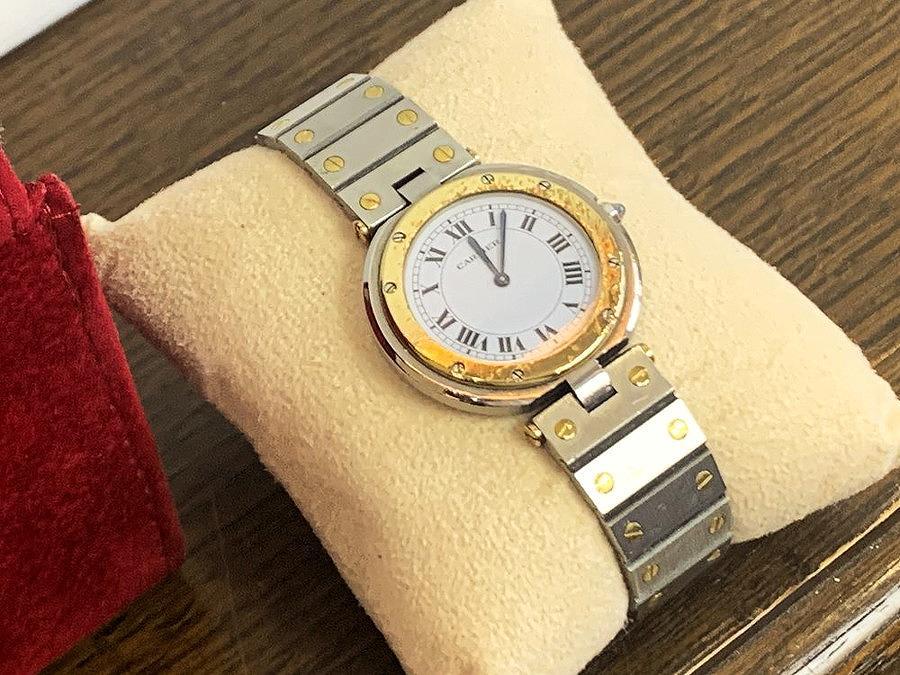 訳あり*カルティエ Cartier サントス ラウンド クォーツ ヴィンテージ