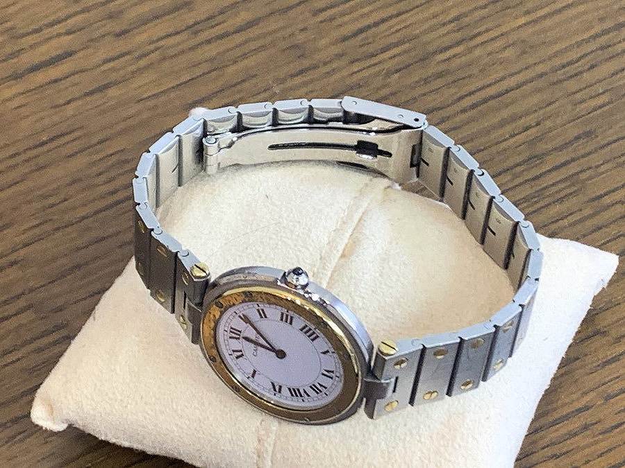 訳あり*カルティエ Cartier サントス ラウンド クォーツ ヴィンテージ