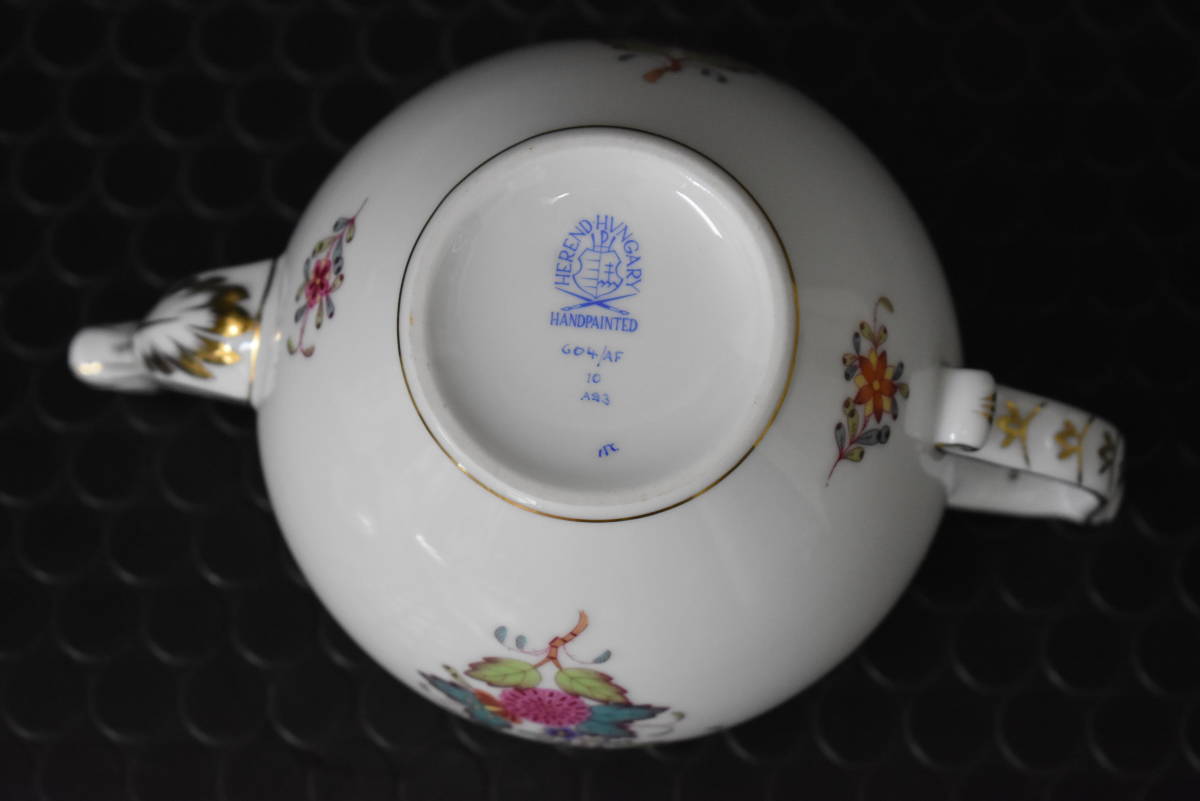 うぶ品 HEREND HVNGARY ヘレンド 花柄 ピンク 金彩 ティーセット 