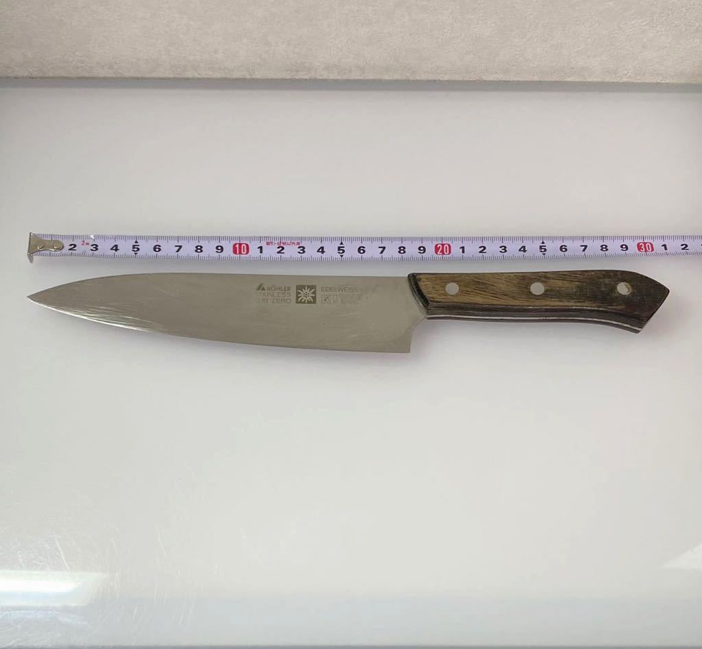 KIYA 木屋 BOHLER STAINLESS SUB ZERO EDELWEISS 牛刀 包丁 洋包丁 KIYA 木屋 BOHLER STAINLESS SUB ZERO EDELWEISS 牛刀 包丁 洋包丁