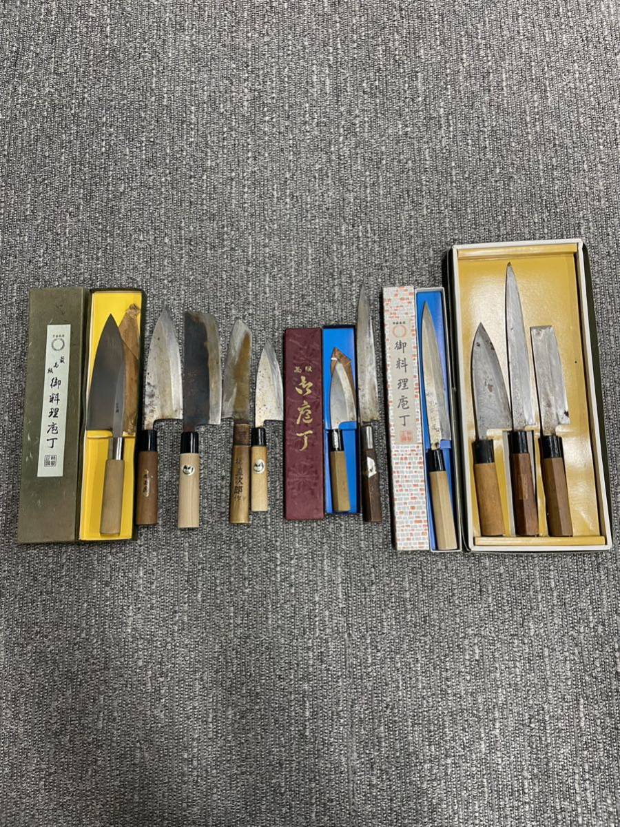 ★1円スタート★和包丁 堺秀岳 堺菊虎 堺直次郎 他 11本おまとめ 長期保管品
