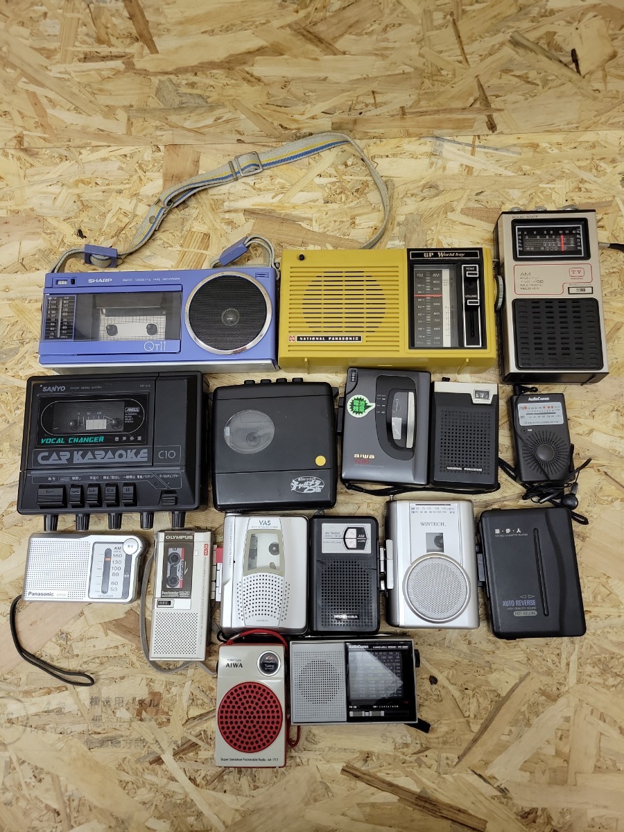 D ラジカセ ポータブルプレーヤー ラジオ 16点まとめて SHARP QT11
