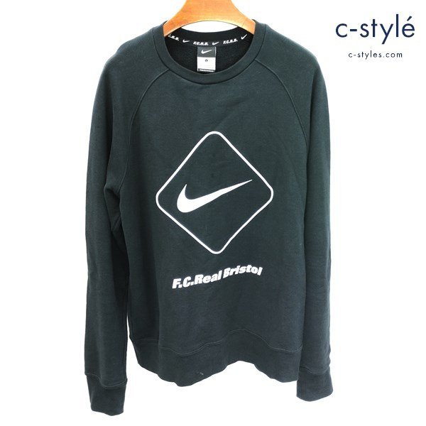 【最新作，大人気】 J267b F.C.Real Bristol&times;NIKE エフシー レアル ブリストル&times;ナイキ EMBLEM CREW SWEAT L ブラック 823128-010 長袖 | トップス PX(トップス)｜売買されたオークション情報、yahooの商品情報をアーカイブ 男性用