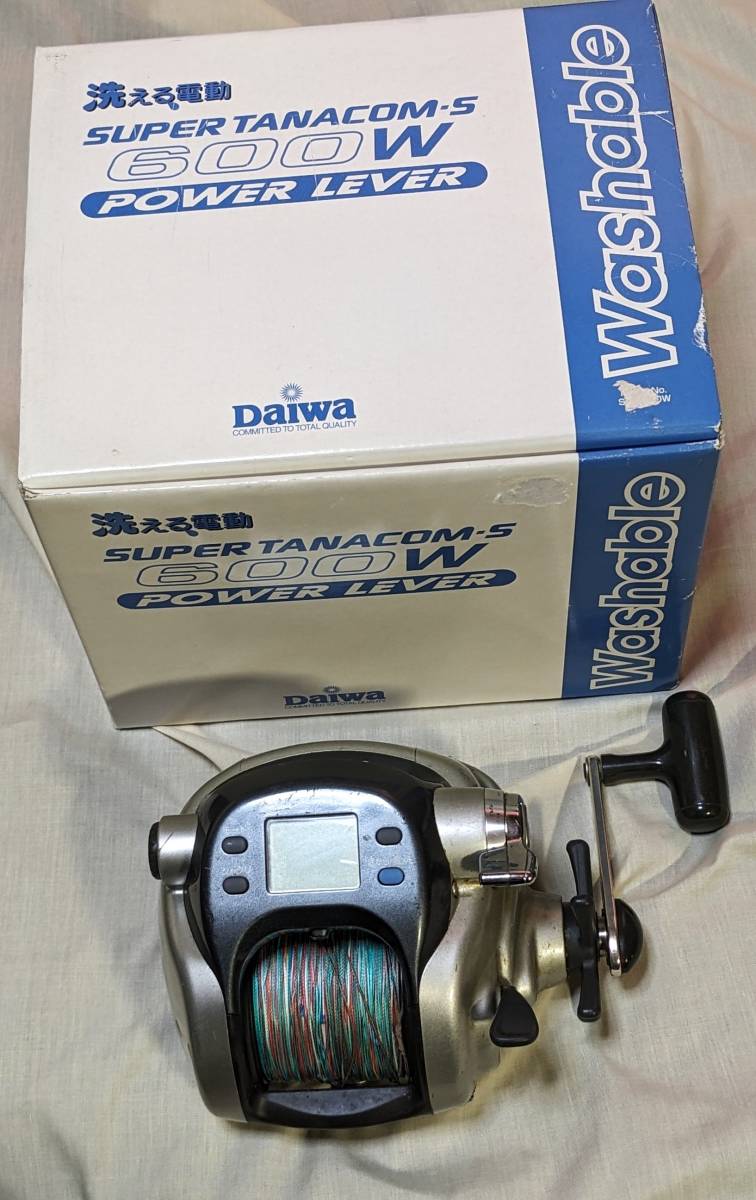 箱入り　ダイワ　電動リール　スーパータナコンS　600W☆DAIWA　SUPER　TANACOM-S　600W　簡易動作確認済　　中古ライン付き　