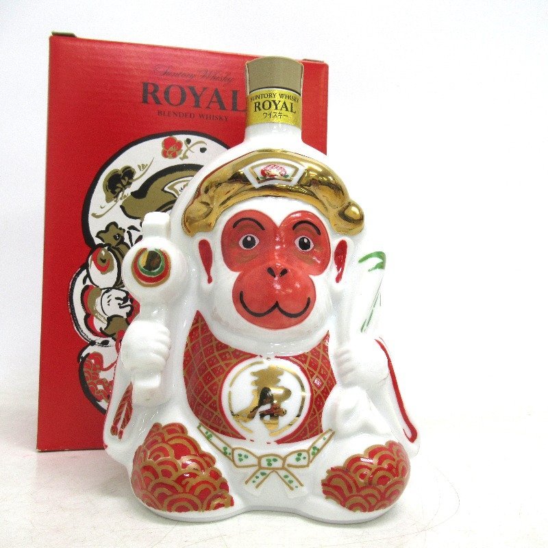 T-9 T-9 ウイスキー サントリー ローヤル 干支ボトル 申歳 陶器 600ml