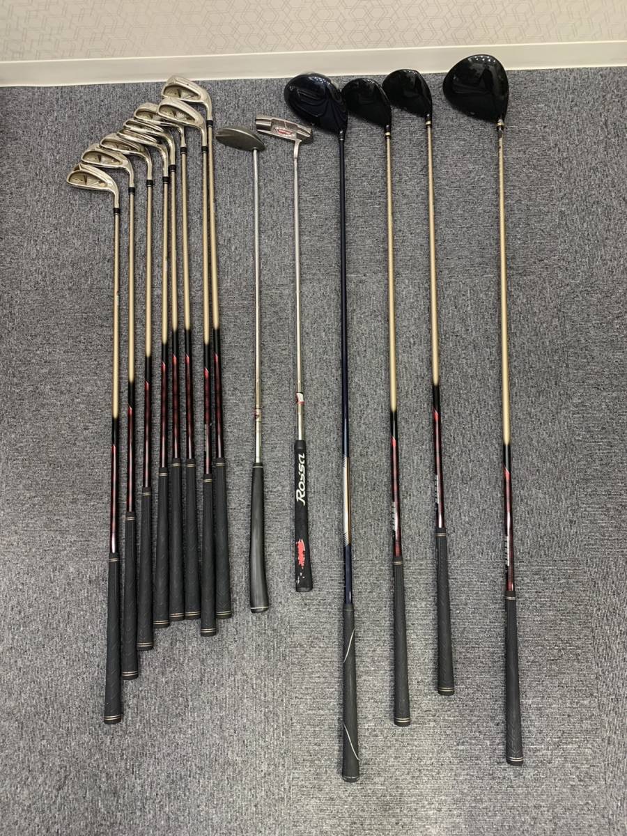 【H-8840SR】1円～ ゴルフ ゴルフクラブ大量おまとめ パター アイアン ID CALLAWAY ISBE OIXX PRGR 状態は写真にてご確認お願いします。