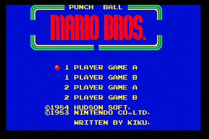 【送料込み】【動作確認済み】 PC-6001mkⅡ パンチボールマリオブラザーズ カセットテープのみ ハドソンソフト