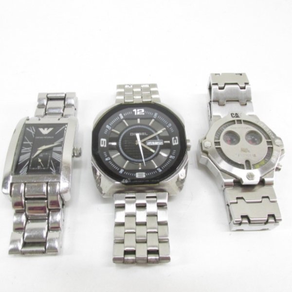 ☆着物10☆ 1円 ELGIN/DIESEL/D&G/EMPORIO ARMANI/他 腕時計 メンズ 