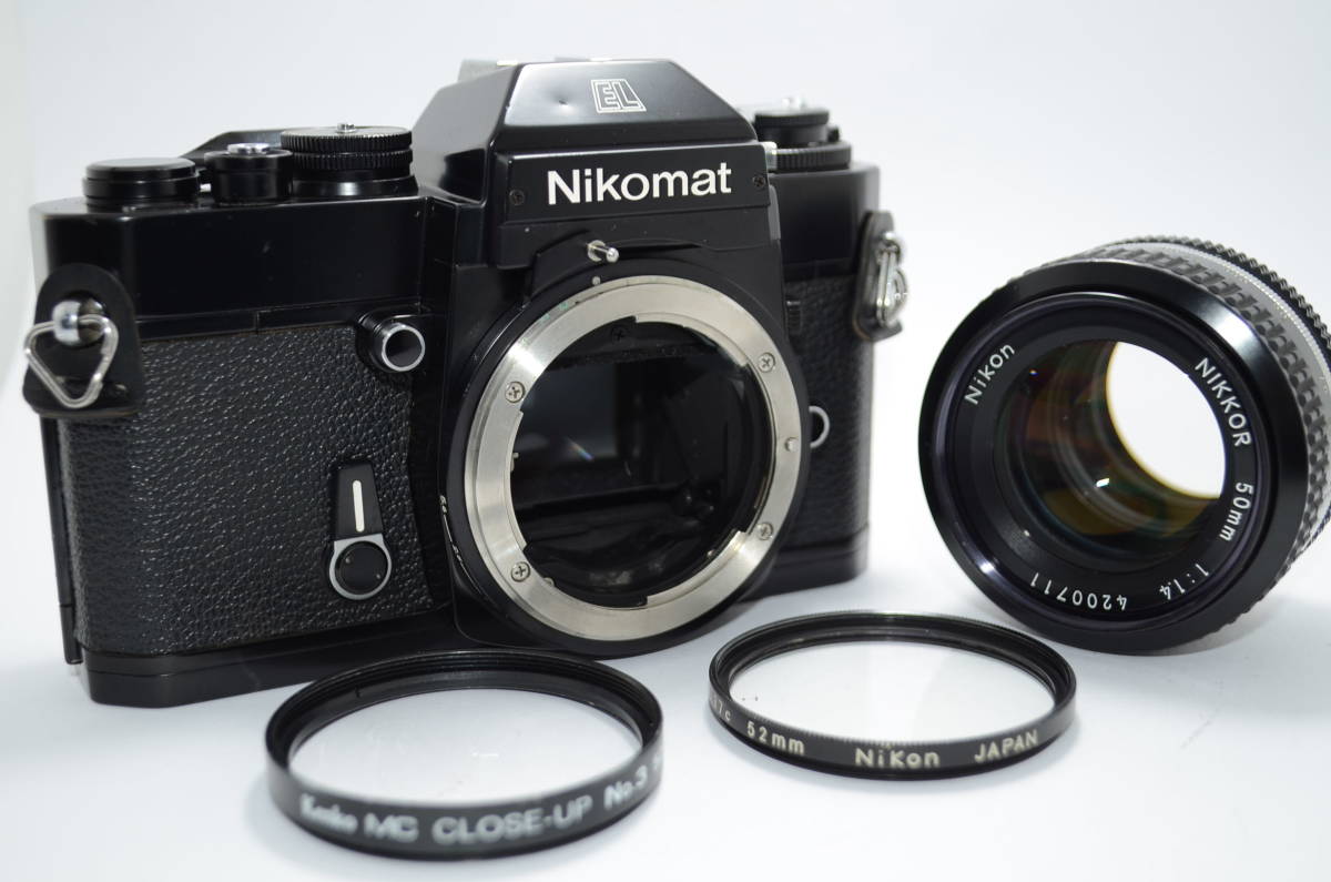 Nikon ニコン 日本光学 Nikomat EL 元箱 動作確認済 美品+ Nikomat EL 一眼レフカメラ Nikon ニコン ニコマート 現状品 DTC
