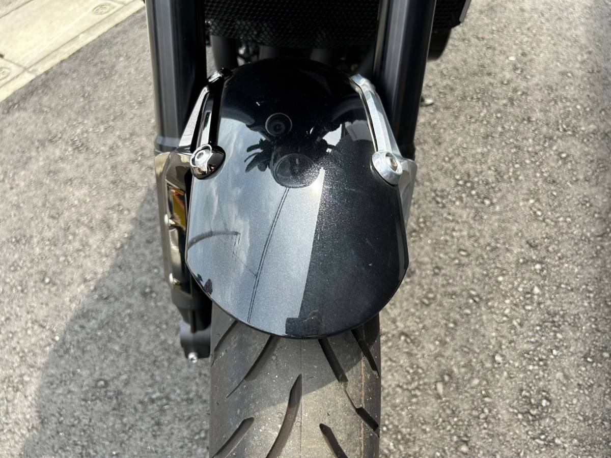 黒メッキ Z900RS フロントフェンダー ステー 左右セット ブラック