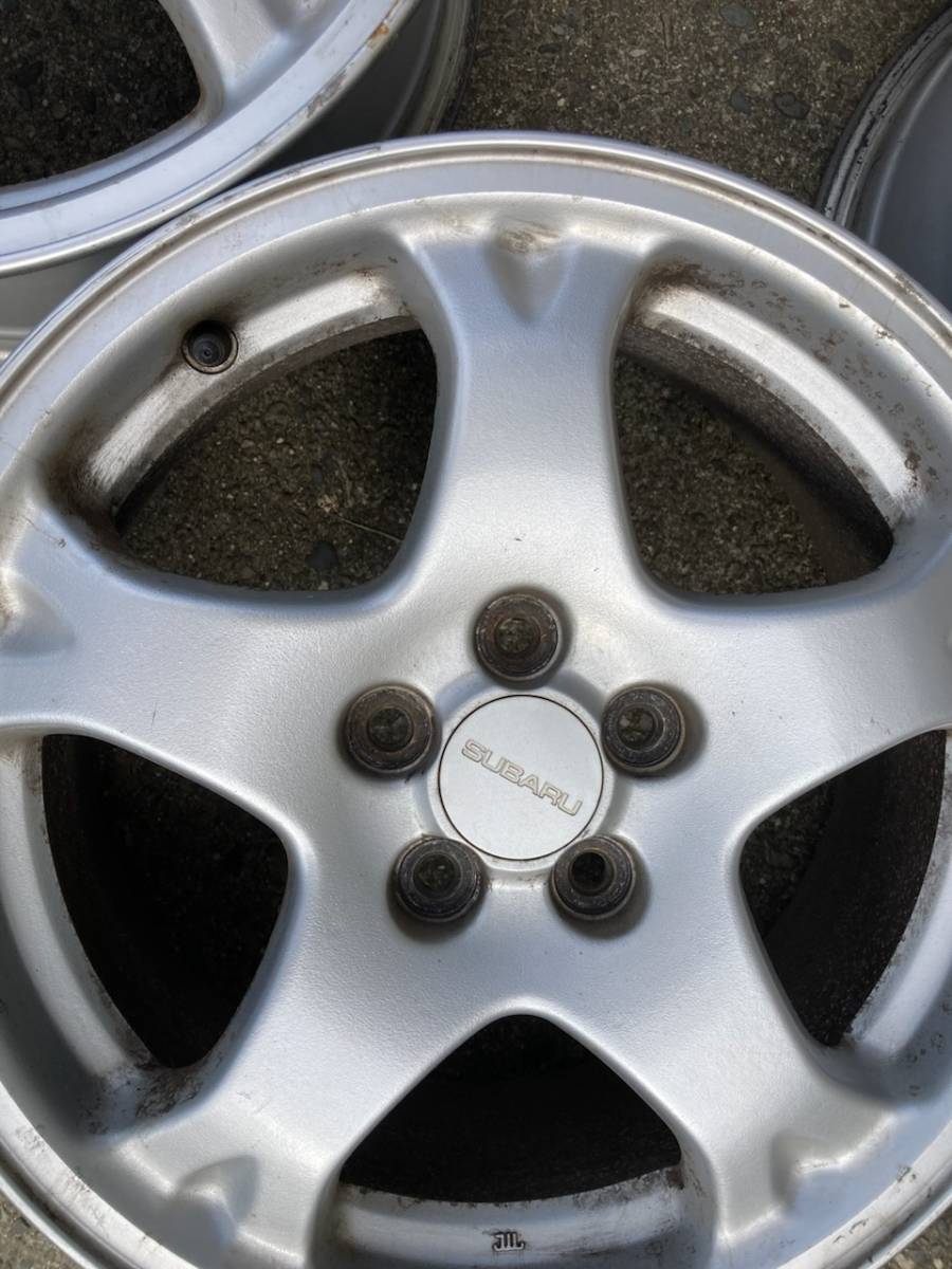 スバル GC8/GF8 インプレッサ 純正アルミ 16×7JJ＋53 5穴 PCD100 4本セット 傷 汚れ 多め インプレッサ | GC8 16インチ ホイール 鍛造
