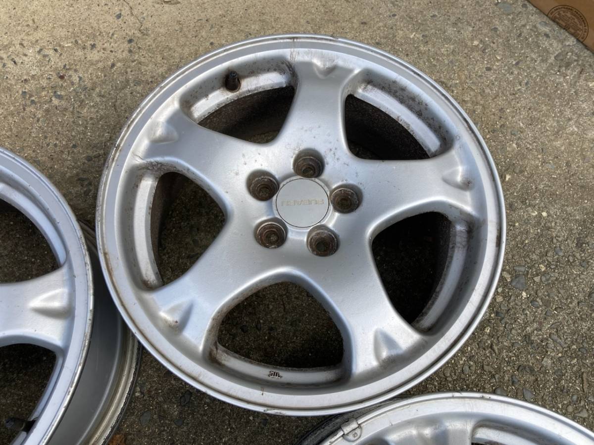 スバル GC8/GF8 インプレッサ 純正アルミ 16×7JJ＋53 5穴 PCD100 4本セット 傷 汚れ 多め インプレッサ | GC8 16インチ ホイール 鍛造