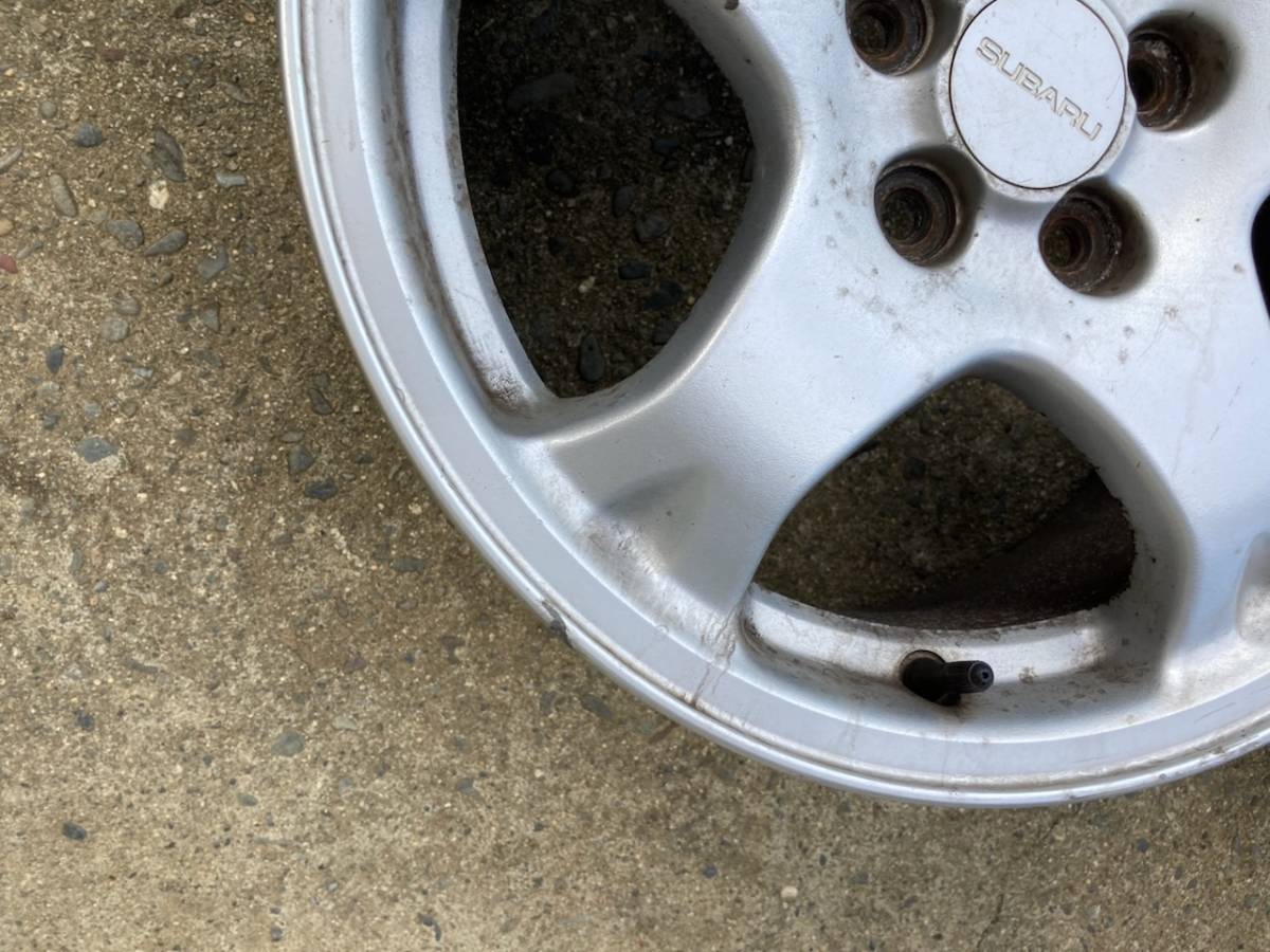スバル GC8/GF8 インプレッサ 純正アルミ 16×7JJ＋53 5穴 PCD100 4本セット 傷 汚れ 多め インプレッサ | GC8 16インチ ホイール 鍛造