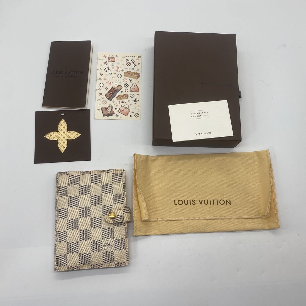 23EL16 LOUIS VUITTON ルイヴィトン 白ダミエ アジェンダPM システム 