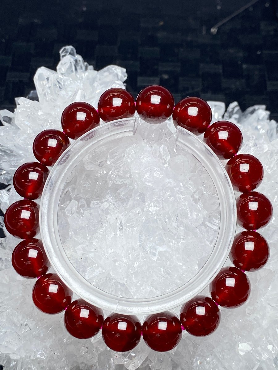 即決 1129a500 天然石【20Aオレンジガーネット】ブレス 11.5-12mm（新品）