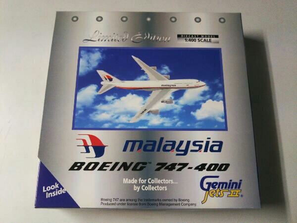 Gemini 1/400 B747-400 マレーシア航空 1/400 B747-400 マレーシア航空 9M-MHL Gemini Jets No.GJMAS299