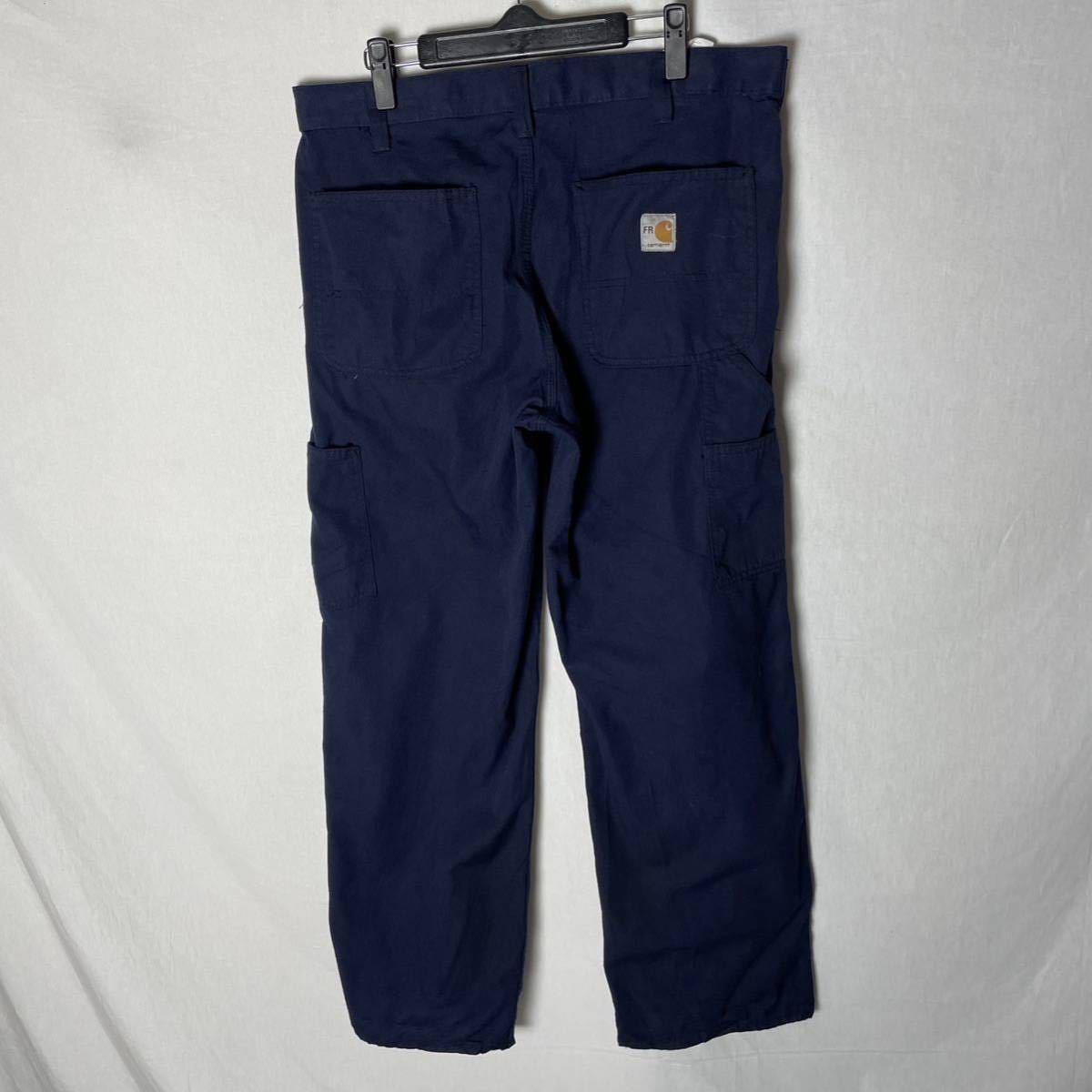 カーハート ワークパンツ 古着 34×32 ダークネイビー ヴィンテージ 