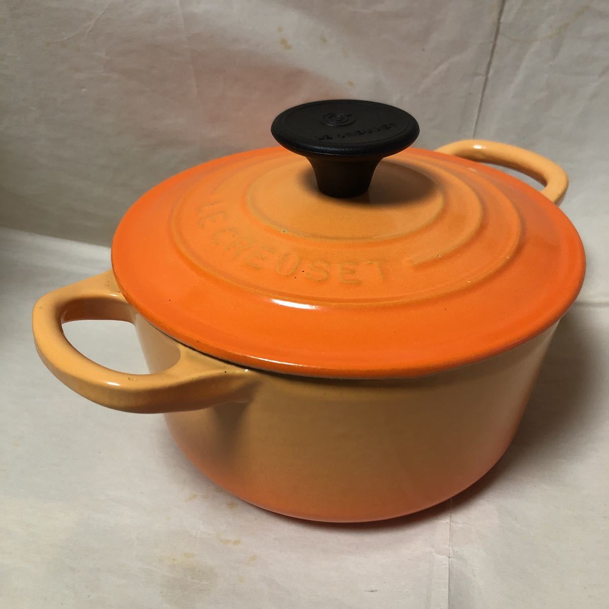 LE CREUSET ル・クルーゼ 両手鍋 オレンジ LE CREUSET ルクルーゼ 両手