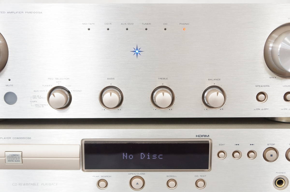 Marantz アンプ PM6100/F1N CDプレーヤー CD6000F marantz マランツ CD6000F/F2N CDプレーヤー PM6100/F1N プリメイン