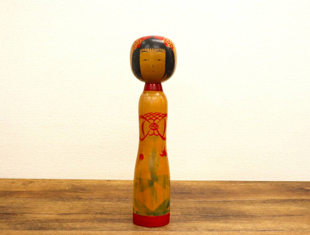 高瀬時男 作 こけし/伝統こけし 十和田湖 高さ約31cm 在銘/銘有 人形 