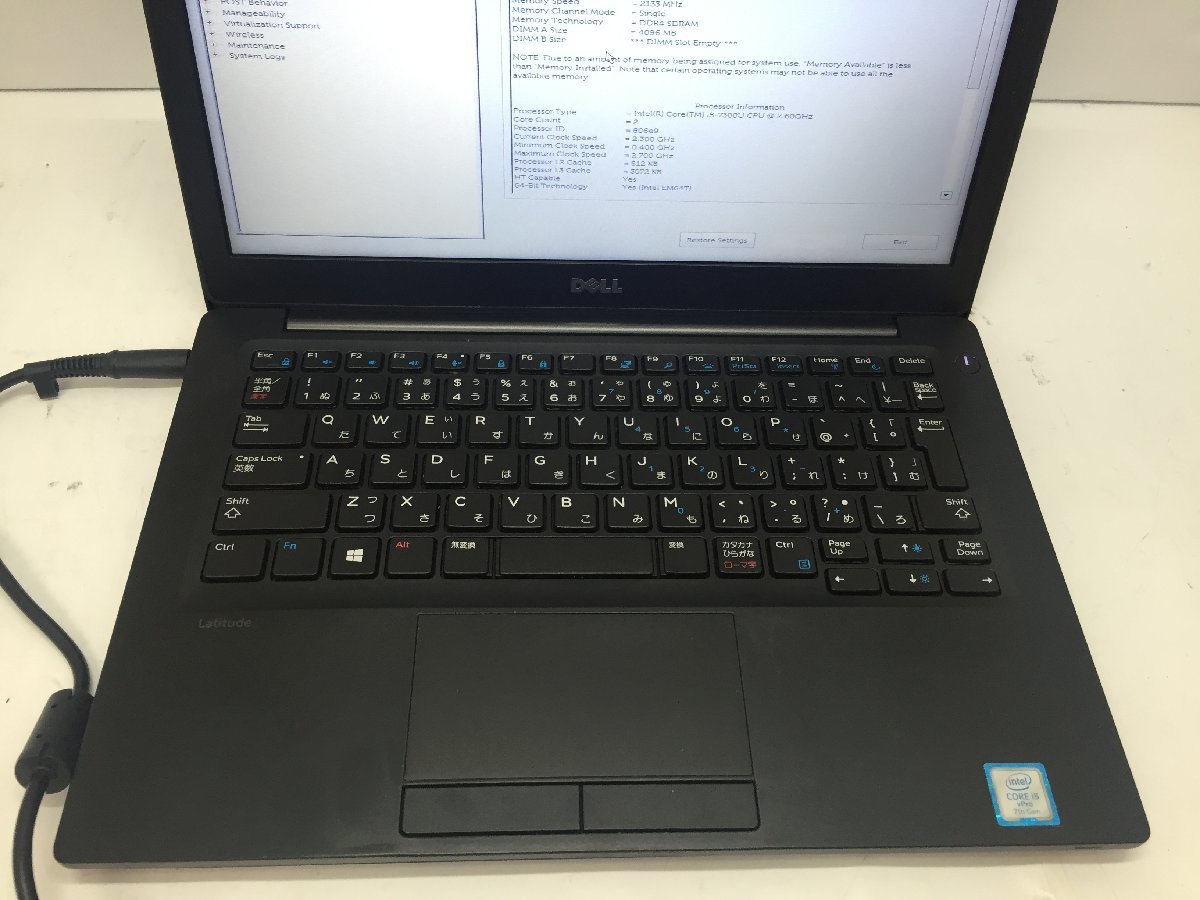 ジャンク/ Dell Latitude 7280 Intel Core i5-7300U メモリ4.1GB