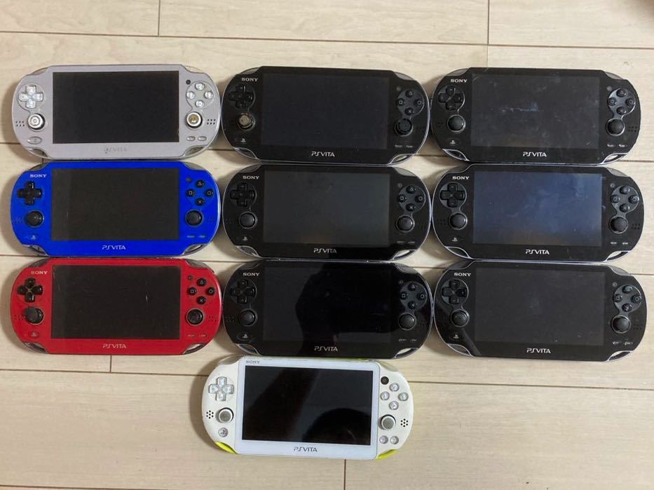 SONY PSVITA 本体 10台 セット まとめて PCH-2000 PCH-1000 ピーエス ビータ ヴィータ PlayStation 通電 ジャンク 部品取り 送料無料