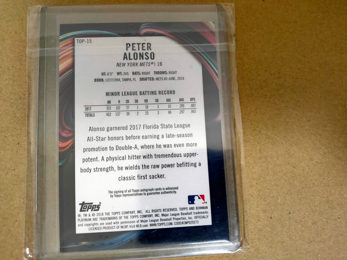 MLB TOPPS 2020 ピート・アロンソ 直筆サインカード 50シリ Baseball 0