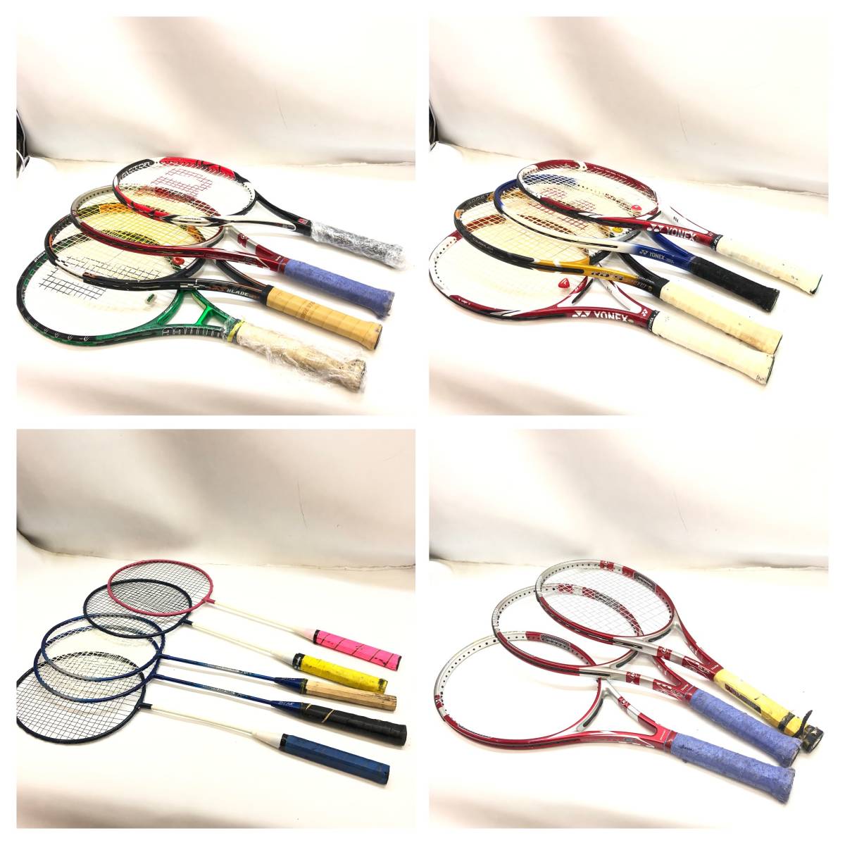 △ テニスラケット バトミントンラケット まとめ YONEX BLADE 等 ラケット スポーツ ジャンク品 △G71137